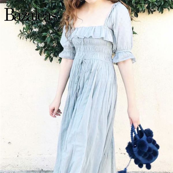 bazaleas elegantgreen women summer dress short sleeve midi dress casual ruffles vestidos elastic dresses, Black;gray
bazaleas elegantgreen women summer dress short sleeve midi dress casual ruffles vestidos elastic dresses, Black;gray