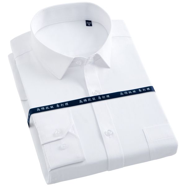 Men's Long Sleeve Solid Dress Shirt with Left Chest Pocket White Business Regular-fit Formal Broadcloth/Twill/Stripe Work Shirts
Men's Long Sleeve Solid Dress Shirt with Left Chest Pocket White Business Regular-fit Formal Broadcloth/Twill/Stripe Work Shirts