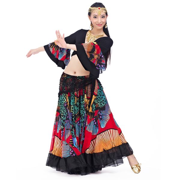 2018 grade gypsy belly dance skirt for women big flowers 2 3 m big skirt 720 degrees, Black;red
2018 grade gypsy belly dance skirt for women big flowers 2 3 m big skirt 720 degrees, Black;red