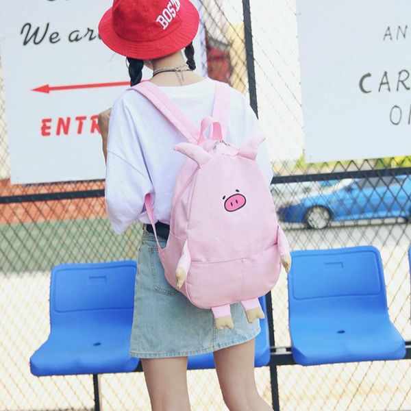 backpack korean academic style lovely piglet canvas backpack schoolbag high-capacity sweet bags
backpack korean academic style lovely piglet canvas backpack schoolbag high-capacity sweet bags