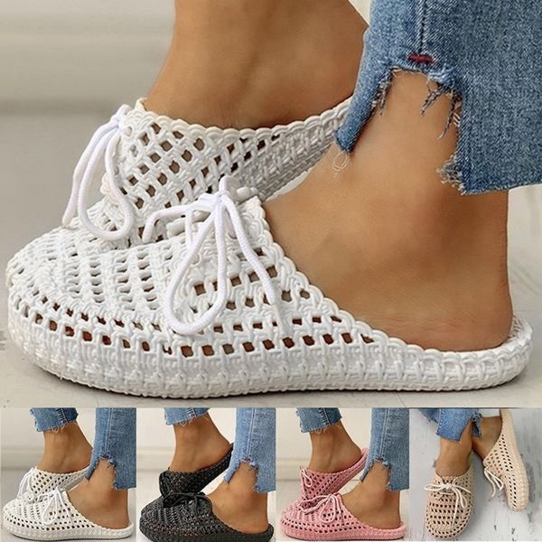 summer new women's openwork slippers non-slip deodorant breathable flat sandals home indoor lazy student slippers, Black
summer new women's openwork slippers non-slip deodorant breathable flat sandals home indoor lazy student slippers, Black