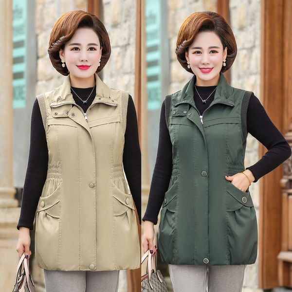women's vests vest waistcoat middle-aged mom plus size 5xl casual mid-long spring autumn sleeveless zipper coats jacket 2021 k130, Black;white
women's vests vest waistcoat middle-aged mom plus size 5xl casual mid-long spring autumn sleeveless zipper coats jacket 2021 k130, Black;white