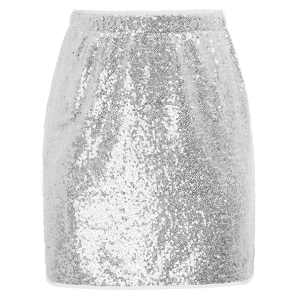 women club shining sequin skirt elastic high waist bodycon skirts short mini party skirts stunning summer nice, Black
