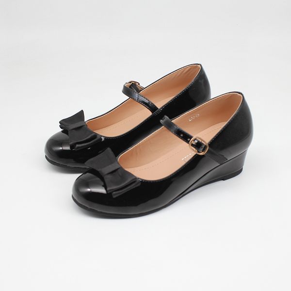 new girl' kids formal dress wedge wedding round close toe shoes black front bow tie school shoes children low wedge pump, Black;grey
new girl' kids formal dress wedge wedding round close toe shoes black front bow tie school shoes children low wedge pump, Black;grey