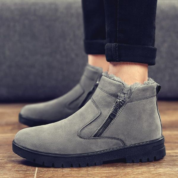 men's flock autumn casual booties fashion man solid color side zipper motorcycle boots retro round toe boots botas masculinas, Black
men's flock autumn casual booties fashion man solid color side zipper motorcycle boots retro round toe boots botas masculinas, Black