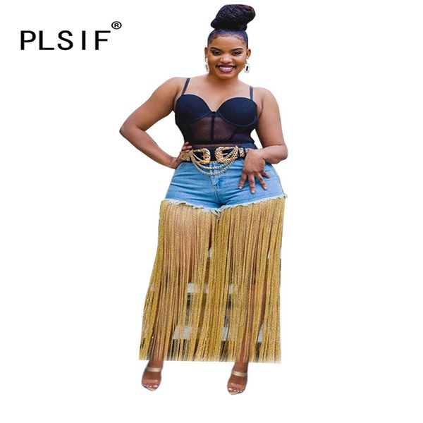 women's shorts special fashion tassel design lady denim high waist tight 2021 the latest tide, White;black
women's shorts special fashion tassel design lady denim high waist tight 2021 the latest tide, White;black