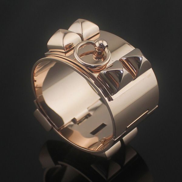 luxury design h rivet kell buckle lovew bangles for women men punk metal gold ladies bangles wedding jewelry face width 3.3cm, Black
luxury design h rivet kell buckle lovew bangles for women men punk metal gold ladies bangles wedding jewelry face width 3.3cm, Black