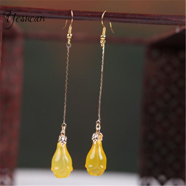 vintage chinese style long yellow ageate tassel dangle earrings for women ethnic line piercing geometric earring jewelry brincos, Silver
vintage chinese style long yellow ageate tassel dangle earrings for women ethnic line piercing geometric earring jewelry brincos, Silver