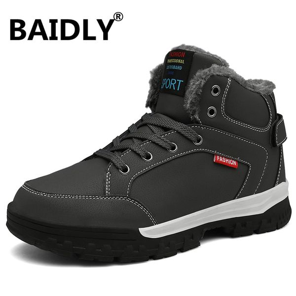 big size new men boots winter snow boots warm fur&plush lace up high fashion men shoes sneakers ankle, Black
big size new men boots winter snow boots warm fur&plush lace up high fashion men shoes sneakers ankle, Black