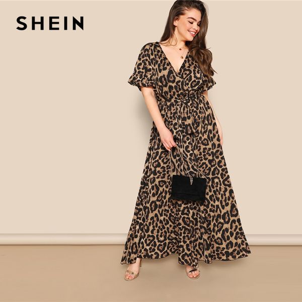 shein women plus size flounce sleeve tie waist surplice wrap leopard a line dress spring multicolor high waist dresses, Black;gray
shein women plus size flounce sleeve tie waist surplice wrap leopard a line dress spring multicolor high waist dresses, Black;gray