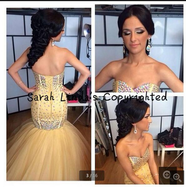 vestido de festa luxury mermaid formal real picture prom dress strapless beading crystals sparkly yellow prom gowns selling, Black
vestido de festa luxury mermaid formal real picture prom dress strapless beading crystals sparkly yellow prom gowns selling, Black