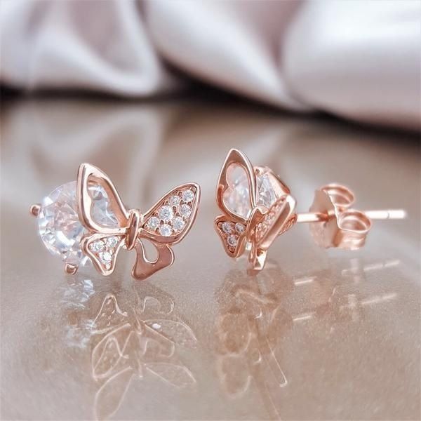 rongyu japanese light jewelry take up butterfly small fresh earrings with diamonds and zircon earrings jewelry wholesale, Silver
rongyu japanese light jewelry take up butterfly small fresh earrings with diamonds and zircon earrings jewelry wholesale, Silver