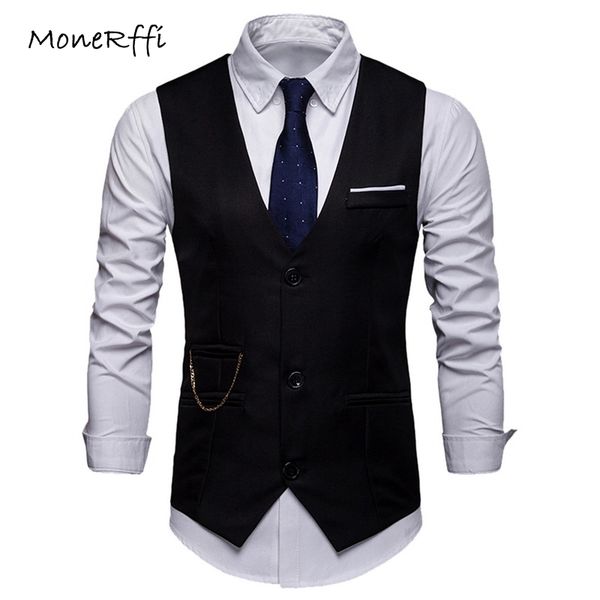 monerffi men's suit vest slim fit waistcoat for male casual dress vest gilet homme formal business blazer basic erkek yelek, Black;white
monerffi men's suit vest slim fit waistcoat for male casual dress vest gilet homme formal business blazer basic erkek yelek, Black;white
