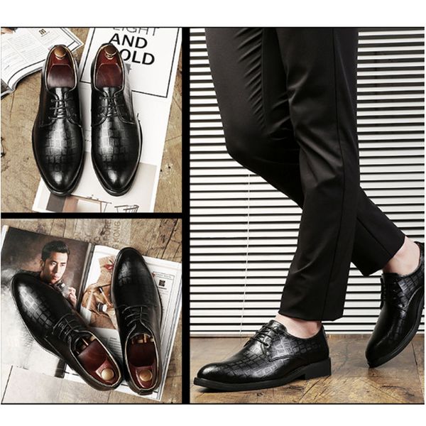 fashionable plus-size men's shoes new men's business dress shoes british casual gingham, Black
fashionable plus-size men's shoes new men's business dress shoes british casual gingham, Black