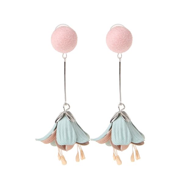 bohemian fabric flower long tassel drop dangle earrings women korean jewelry, Silver
bohemian fabric flower long tassel drop dangle earrings women korean jewelry, Silver