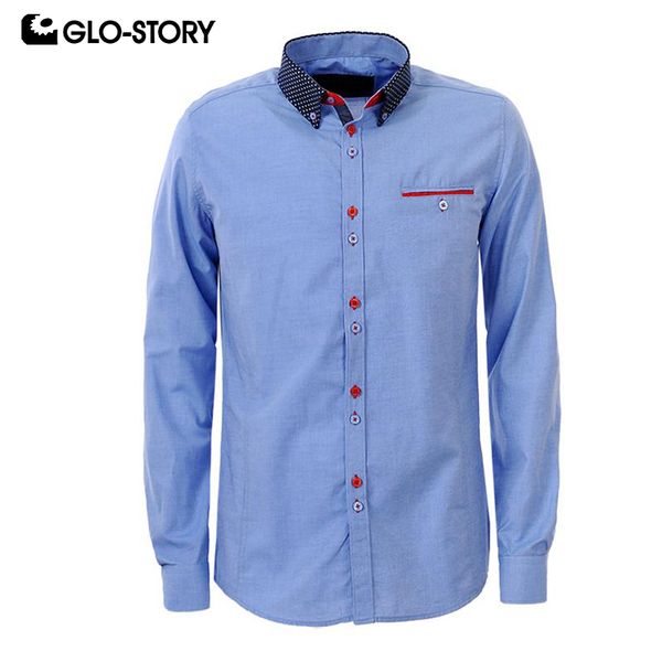 glo-story 2020 new spring men's long sleeve formal dress shirts men chest pockets business slim fit shirt mcs-3814, White;black
glo-story 2020 new spring men's long sleeve formal dress shirts men chest pockets business slim fit shirt mcs-3814, White;black