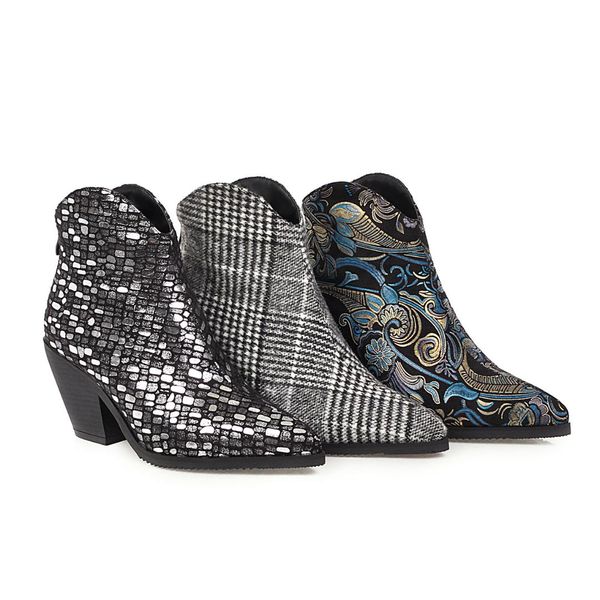 ins women ankle boots plus size 22-28cm winter boots women microfiber jacquard embossed stone pattern houndstooth 3 style, Black
ins women ankle boots plus size 22-28cm winter boots women microfiber jacquard embossed stone pattern houndstooth 3 style, Black