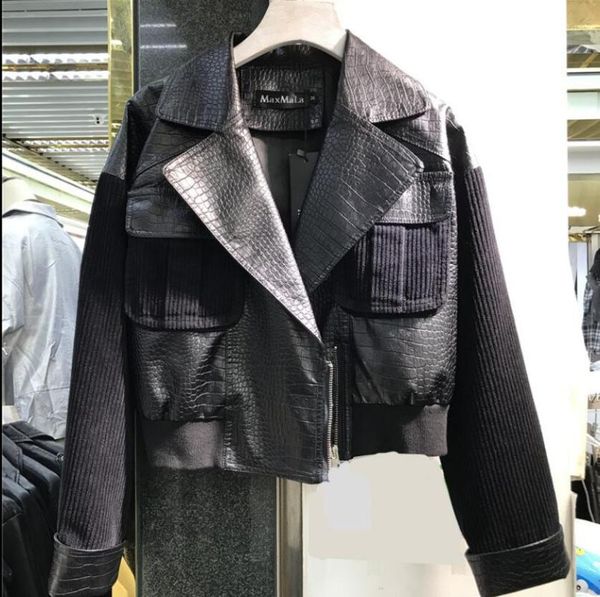 women's leather & faux fashion jackets short pu coat spring and autumn lapel pockets motorcycle jacket, Black
women's leather & faux fashion jackets short pu coat spring and autumn lapel pockets motorcycle jacket, Black