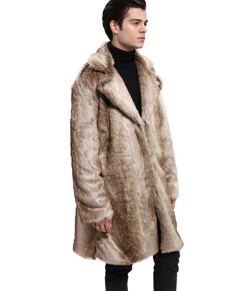 men fur coat north winter faux fur long outwear windbreaker coat men punk parka jackets long sleeve overcoats streetwear, Black
men fur coat north winter faux fur long outwear windbreaker coat men punk parka jackets long sleeve overcoats streetwear, Black