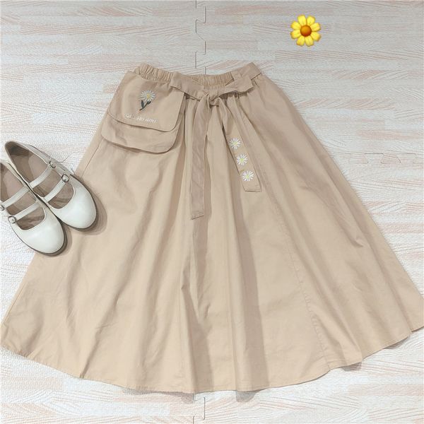 skirts japanese retro soft sister long skirt girls small fresh elastic waist daisy embroidery casual umbrella preppy style, Black
skirts japanese retro soft sister long skirt girls small fresh elastic waist daisy embroidery casual umbrella preppy style, Black