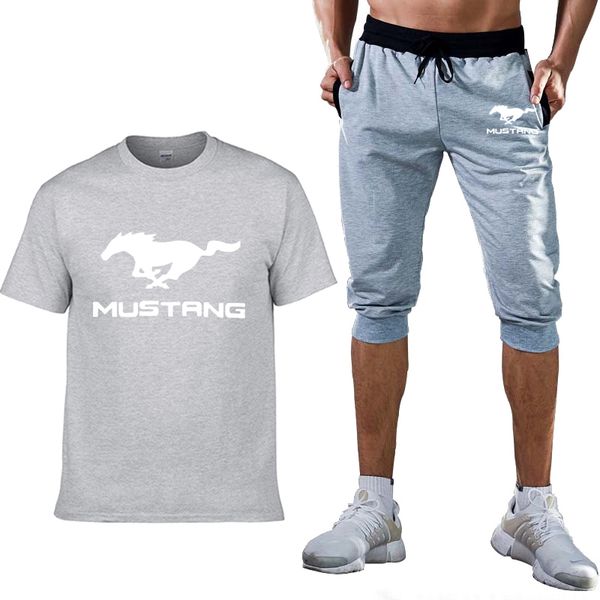 summer men's t-shirt shorts suit mustang car logo fashion short sleeve cotton men's t-shirt+pants 2 piece suit, Gray
summer men's t-shirt shorts suit mustang car logo fashion short sleeve cotton men's t-shirt+pants 2 piece suit, Gray