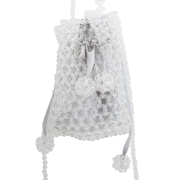 elegant bag with female beads transparent fabric crystal drawstring bag evening bag, Black;red
elegant bag with female beads transparent fabric crystal drawstring bag evening bag, Black;red