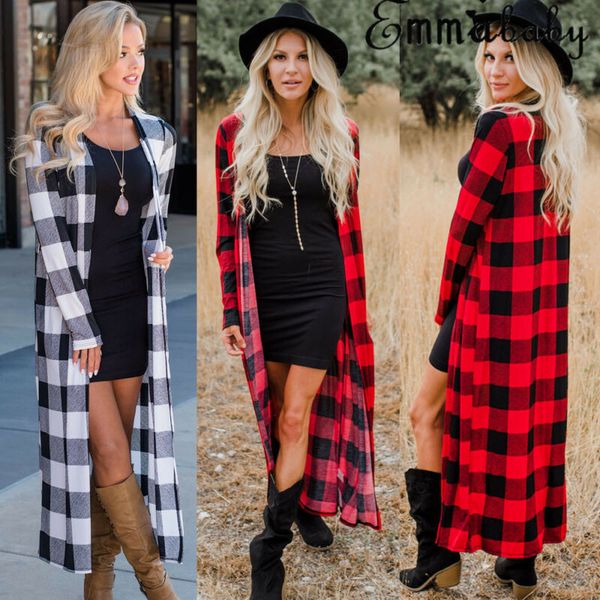 fashion ladies full length cardigan sweater plaided long sleeves open front top, Tan;black
fashion ladies full length cardigan sweater plaided long sleeves open front top, Tan;black