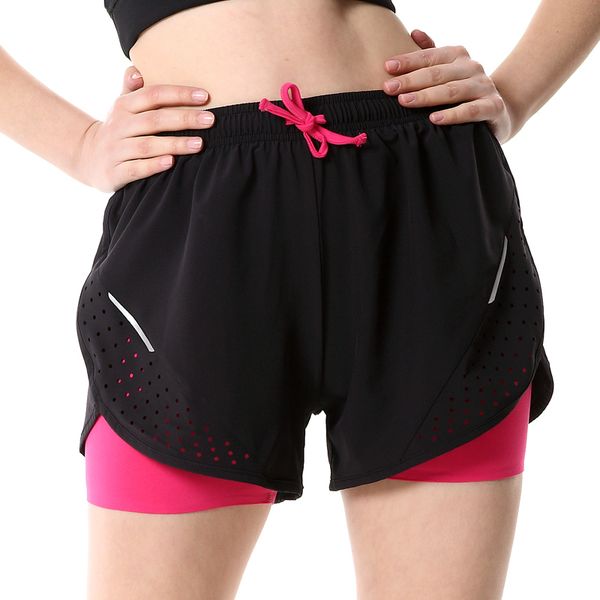 women's 2 in 1 running shorts women sports shorts quick drying training exercise jogging cycling with longer liner, Black;blue
women's 2 in 1 running shorts women sports shorts quick drying training exercise jogging cycling with longer liner, Black;blue