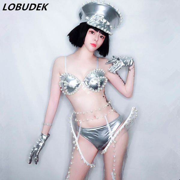 silver pearl beads bikini hat headgear women dj dancer stage wear bar nightclub party show clothes singer dance costume, Black;red
silver pearl beads bikini hat headgear women dj dancer stage wear bar nightclub party show clothes singer dance costume, Black;red