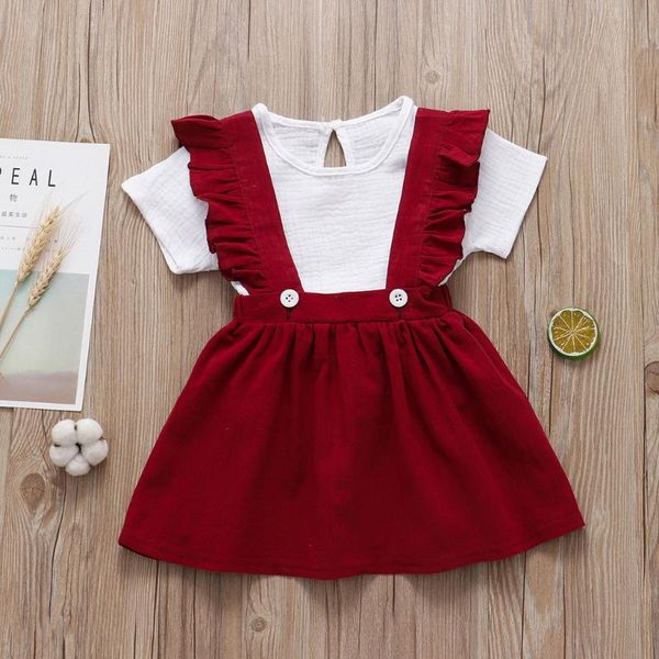 summer toddler baby girls short sleeve solid detachable suspender skirt outfits set girls clothes kids clothes w10, White
summer toddler baby girls short sleeve solid detachable suspender skirt outfits set girls clothes kids clothes w10, White