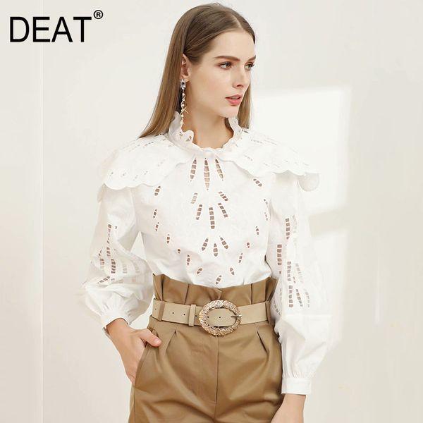 deat 2020 new spring solid color hollow out puff sleeve shirt women vintage slim temperament court style embroidery pd561, White
deat 2020 new spring solid color hollow out puff sleeve shirt women vintage slim temperament court style embroidery pd561, White