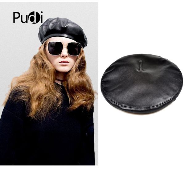 pudi woman genuine leather beret cap hat 2019 new girl sheep leather artist's hats caps hl925, Blue;gray
pudi woman genuine leather beret cap hat 2019 new girl sheep leather artist's hats caps hl925, Blue;gray
