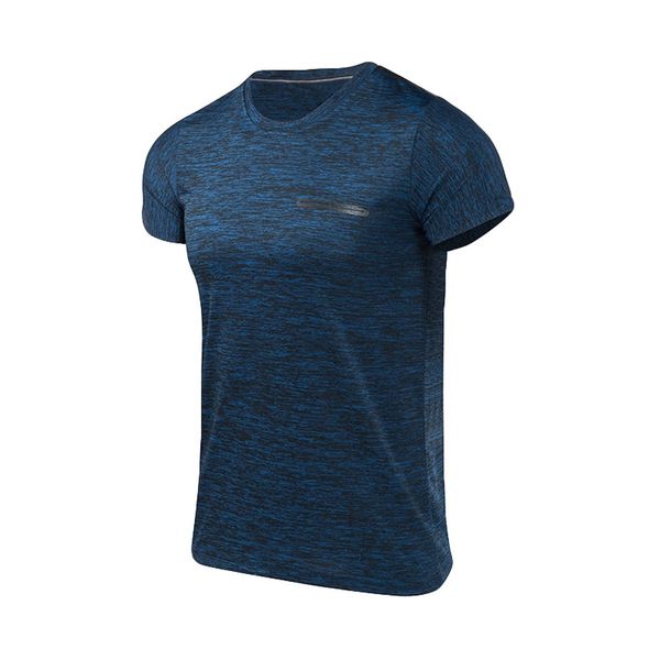 

chamsgend men's quick-drying sports t-shirt breathable elastic short sleeve plus size tshirt running fitness casual t-shirt, Black;blue