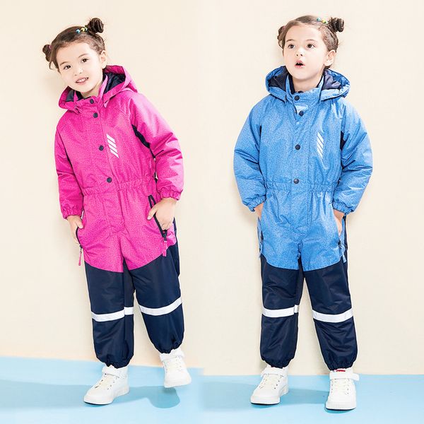 children's ski suit men and women baby thick cotton suit hak, Blue