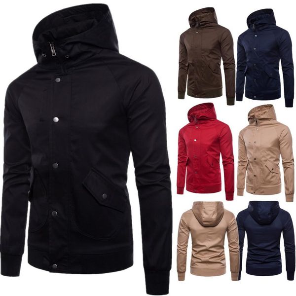 autumn new style large size men's jacket ouma jacket solid color hooded coat b024, Black;brown
autumn new style large size men's jacket ouma jacket solid color hooded coat b024, Black;brown
