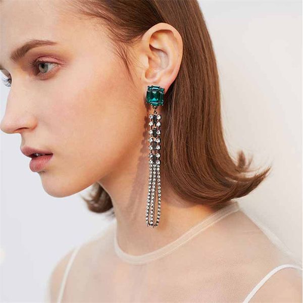 korean new shiny crystal tassel earrings for women personality asymmetric geometry long pendant earrings female jewelry gift, Silver
korean new shiny crystal tassel earrings for women personality asymmetric geometry long pendant earrings female jewelry gift, Silver