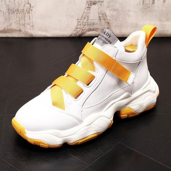 errfc new arrival personalized men white platform shoes fashion elastic band hook loop younger man casual shoes size 38-43 male l14, Black
errfc new arrival personalized men white platform shoes fashion elastic band hook loop younger man casual shoes size 38-43 male l14, Black