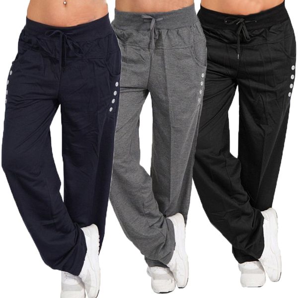 comfortable women men harem trousers sweatpants tracksuits loose fitness button decor drawstring dance joggers pantalon hombre, Black
comfortable women men harem trousers sweatpants tracksuits loose fitness button decor drawstring dance joggers pantalon hombre, Black