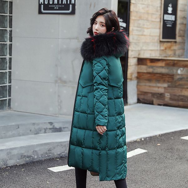 2019 new arrival winter jacket women long print hooded faux fur winter coat cotton padded female two sides outwear parkas, Black
2019 new arrival winter jacket women long print hooded faux fur winter coat cotton padded female two sides outwear parkas, Black