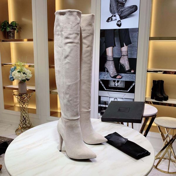 2019 new thin high heel faux suede boots women pointed toe winter ladies boots chunky heels over the knee long botas mujer, Black
2019 new thin high heel faux suede boots women pointed toe winter ladies boots chunky heels over the knee long botas mujer, Black