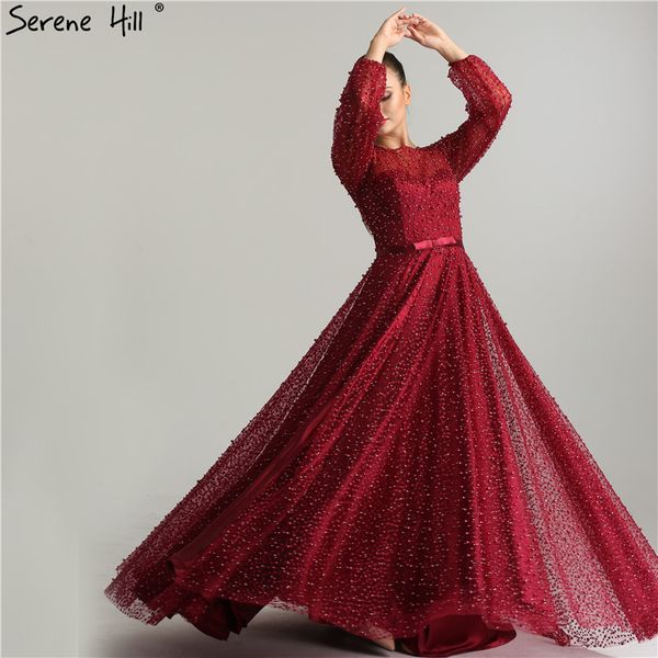 lantern sleeve high split wine red pearls lace long sleeve evening dresses 2019 luxury evening gown real p dubai la6348, White;black
lantern sleeve high split wine red pearls lace long sleeve evening dresses 2019 luxury evening gown real p dubai la6348, White;black