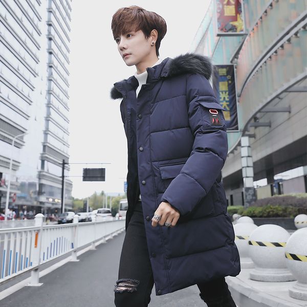 plus size down jacket male winter large size over the knee long section fur collar jacket, Black
plus size down jacket male winter large size over the knee long section fur collar jacket, Black
