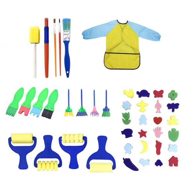 42 pcs/set kindergarten creative diy graffiti painting tools cartoon flower paint sponges brushes kids toys art set supplies
42 pcs/set kindergarten creative diy graffiti painting tools cartoon flower paint sponges brushes kids toys art set supplies