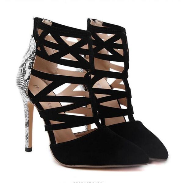 dijigirls women high heels ladies cut out snakeskin print roman sandals gladiator ankle bootie stilettos pumps zip shoes, Black
dijigirls women high heels ladies cut out snakeskin print roman sandals gladiator ankle bootie stilettos pumps zip shoes, Black
