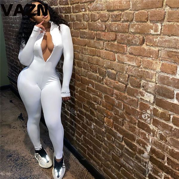 women's jumpsuits & rompers vazn fashion 2021 spring lady 5 colors solid long jumpsuit full sleeve zipper skinny high street, Black;white
women's jumpsuits & rompers vazn fashion 2021 spring lady 5 colors solid long jumpsuit full sleeve zipper skinny high street, Black;white