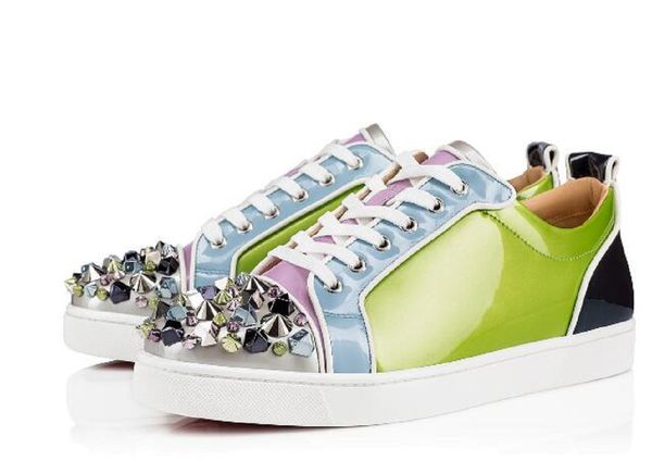 freeshipping low top сияющая кожа младший тапки обувь мужчины женщины шипы кружевные шикарные тренеры полуботинки повседневные eu35-47, Black
freeshipping low top сияющая кожа младший тапки обувь мужчины женщины шипы кружевные шикарные тренеры полуботинки повседневные eu35-47, Black