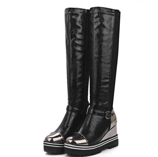 women warm lined rain boots winter block heel buckles anti-slip round toe pull-on insulated wellington high waterproof 35cm, Black
women warm lined rain boots winter block heel buckles anti-slip round toe pull-on insulated wellington high waterproof 35cm, Black