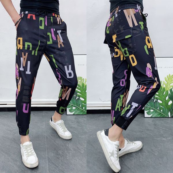 men's pants 2021 summer splice letter printing streetwear hip hop men trousers flower joggers cargo clothes, Black
men's pants 2021 summer splice letter printing streetwear hip hop men trousers flower joggers cargo clothes, Black