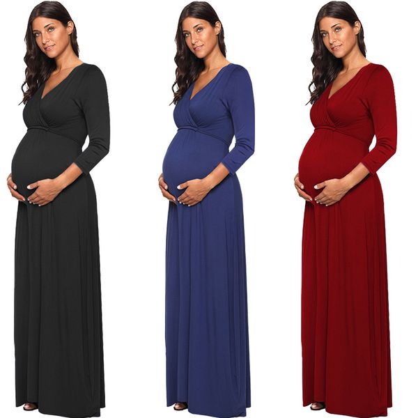 prom dresses ball gown maternity pregnant clothes long sleeve v-neck lace up ankle length maxi solid 23, White
prom dresses ball gown maternity pregnant clothes long sleeve v-neck lace up ankle length maxi solid 23, White