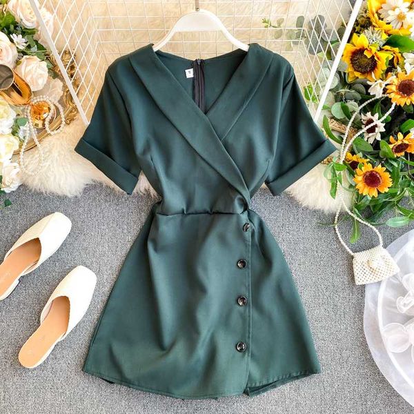 2020 summer new fashion women's temperament suit collar clothing rompers womens slim elastic waist jumpsuit, Black;white
2020 summer new fashion women's temperament suit collar clothing rompers womens slim elastic waist jumpsuit, Black;white